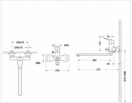 Смеситель  Bravat Drop F74898C-1A хром