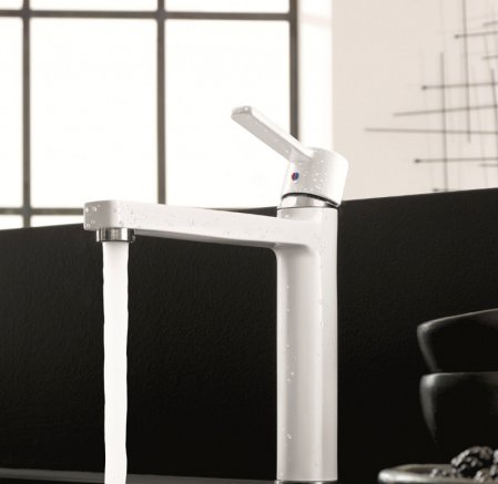 Смеситель для кухни Kludi Zenta 389739175 хром/белый