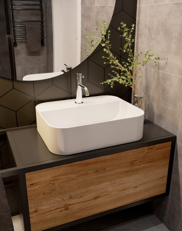 Раковина накладная 50.5см AQUAme AQM5001 белый