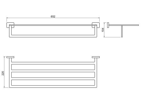 Полка для полотенец 60см Aquatek Либра AQ4315CR хром