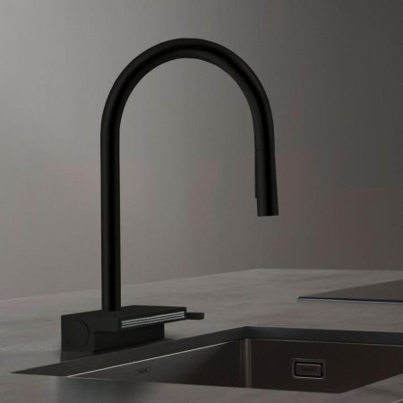 Смеситель для кухни Hansgrohe Aquno Select M81 73831670 черный матовый