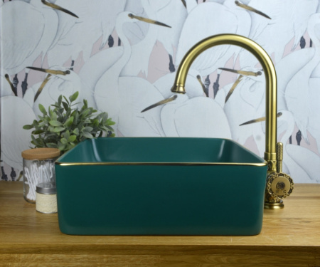 Раковина чаша Bronze de Luxe Golden Meadow 1063, зеленый