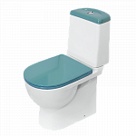 Унитаз Sanita Luxe Best Luxe SL DM Sea BSTSLCC08120522 Белый с бачком и зелёным сиденьем Микролифт