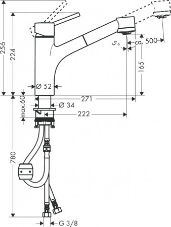 Смеситель для кухни Hansgrohe Talis S 32841000 Хром