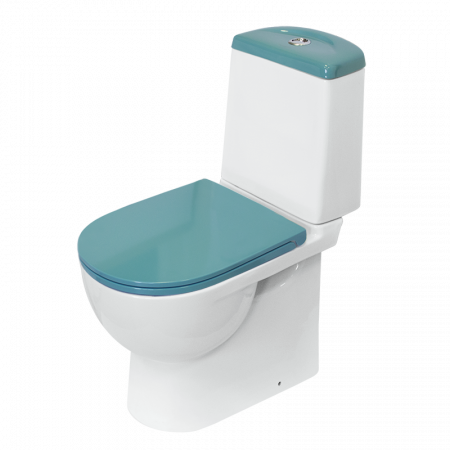 Унитаз Sanita Luxe Best Luxe SL DM Sea BSTSLCC08120522 Белый с бачком и зелёным сиденьем Микролифт