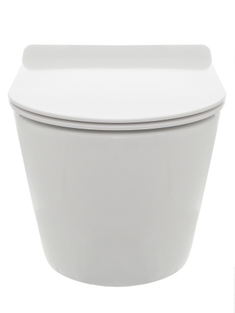 Унитаз подвесной безободковый AQUAme AQM2002 белый, с сиденьем микролифт