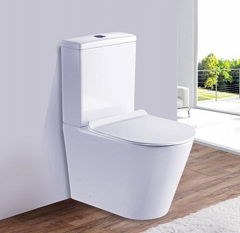 Унитаз напольный Esbano ALAGON-С белый, с сиденьем микролифт