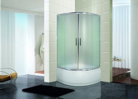 Душевой угол Esbano ES-8030 100x100x200 профиль хром, стекло матовое