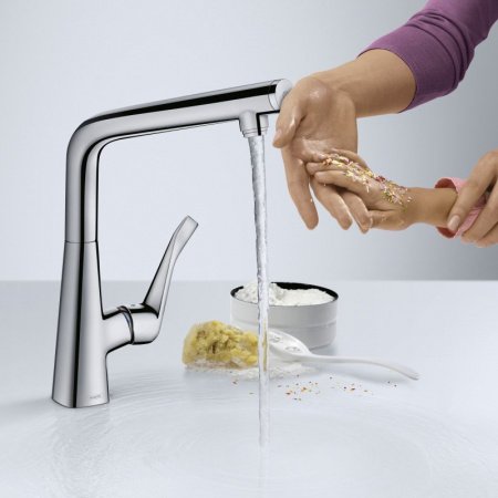 Смеситель для кухни Hansgrohe Metris Select M71 14883000 Хром