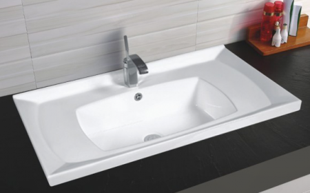 Раковина встраиваемая сверху 81см Gid NYJ841-80 белый