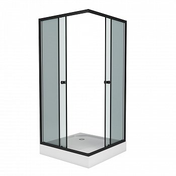 Душевой угол Niagara NG- 009-14QT 90x90x195 профиль черный, стекло тонированное