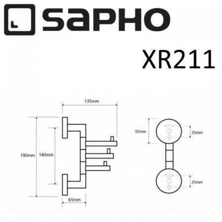 Полотенцедержатель Sapho X-ROUND XR211 хром