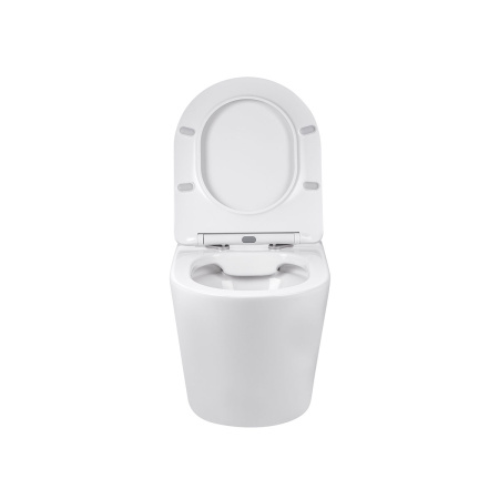 Унитаз подвесной безободковый Vincea Piatti VT1-11 белый, с сиденьем микролифт