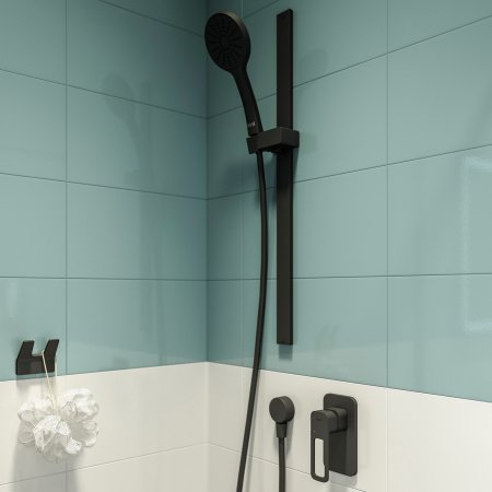 Смеситель для ванны с душем IDDIS Slide SLIBL00i66 черный матовый