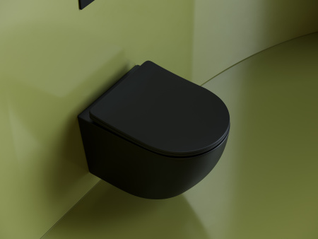 Унитаз подвесной безободковый Ceramica Nova Uno CN11001MB черный матовый