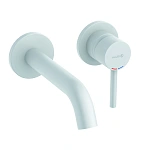 Смеситель для раковины (излив 18см) Kludi Bozz 382445376 белый матовый