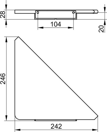 Полка угловая Keuco Aveno 14657510000 белый матовый
