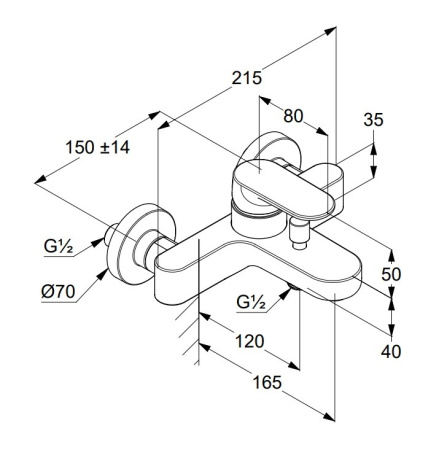 Смеситель для ванны Kludi Louva 24691575 белый матовый