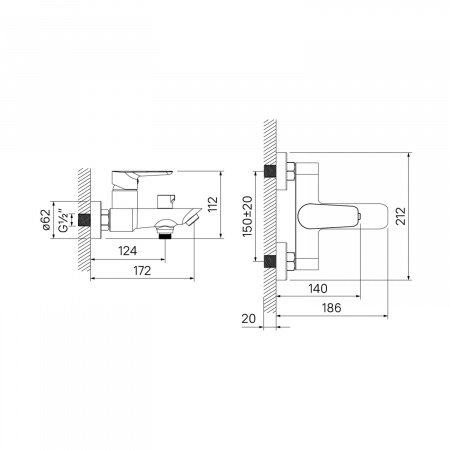 Смеситель для ванны с душем IDDIS Cloud CLOWG02i02 белый глянцевый/золото