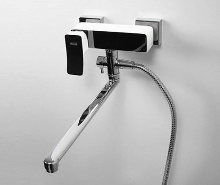 Смеситель для ванны с душем WasserKraft Aller 1062LWHITE хром/белый