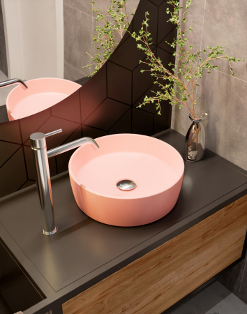 Раковина накладная 35.5см AQUAme AQM5012MB черный матовый