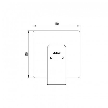 Смеситель для душа E.C.A Tiera 102167105EX-K хром