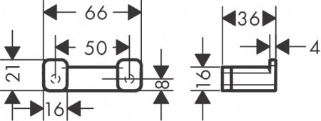 Крючок двойной Hansgrohe AddStories 41755140 бронза шлифованная