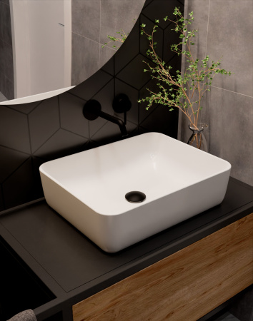 Смеситель для раковины AQUAme Siena AQM6215MB черный матовый