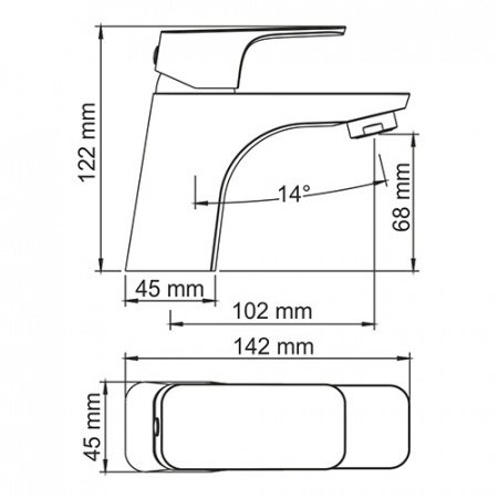 Смеситель для раковины WasserKraft Salm 2703 хром