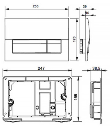 Комплект LAUFEN ПЭК PRO (инсталляция+подвесной унитаз+сиденье с крышкой+панель смыва хром) Z.RU93.0.761.5