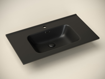 Раковина накладная 81см Ceramica Nova Element CN7005MB черный матовый