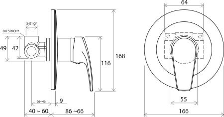 Смеситель для душа Ravak Neo X070021 хром