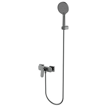 Смеситель для душа с душевым набором AQUAme Imola AQM6713GM вороненая сталь