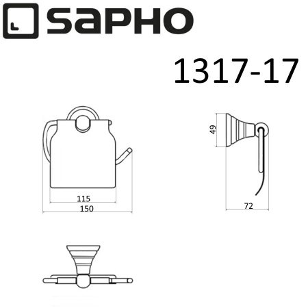 Держатель туалетной бумаги Sapho DIAMOND 1317-17 хром