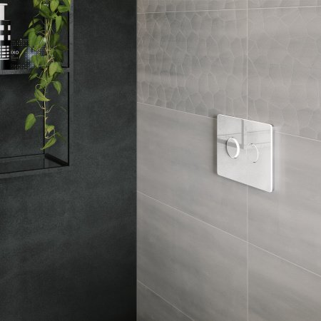 Кнопка смыва пневматическая Cersanit ACCENTO P-BU-ACN-CIR-PN/Wh/Gl белый