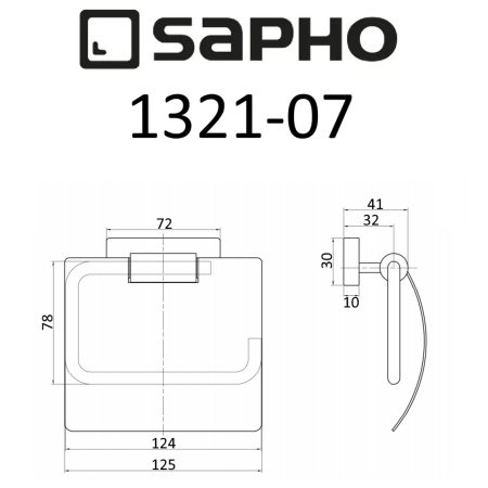 Держатель туалетной бумаги Sapho OLYMP 1321-07 хром