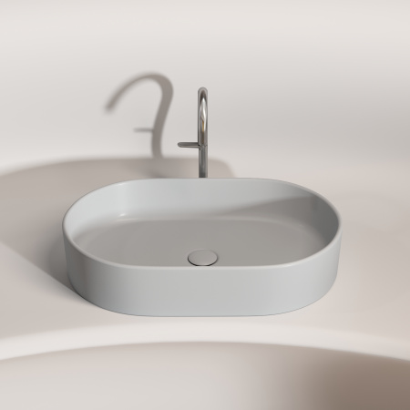 Раковина накладная 60см Ceramica Nova Element CN6048MSG серый матовый