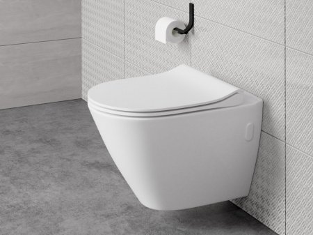 Унитаз подвесной Cersanit OVAL 63114 белый, с сиденьем микролифт
