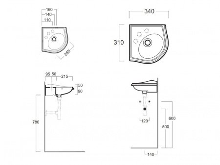 Раковина Simas Arcade AR 036 Белая