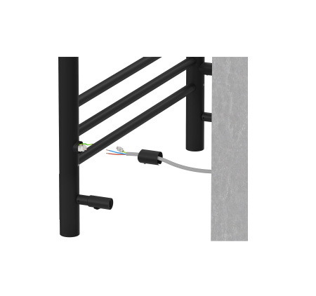 Полотенцесушитель элекрический Aquatek Поларис 70х50 черный матовый