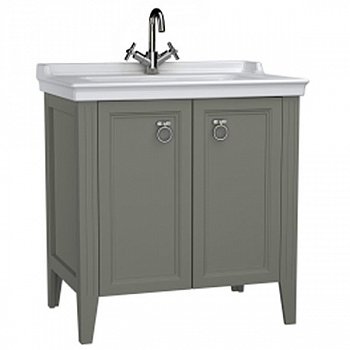 Тумба с раковиной Vitra Valarte 80 Серая матовая