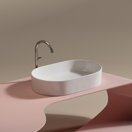 Раковина накладная 60см Ceramica Nova Element CN6048 белый