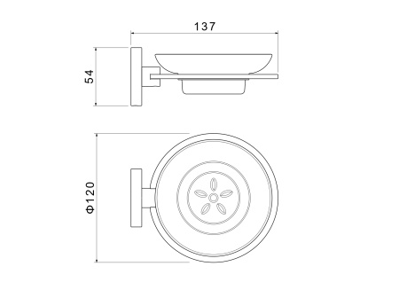 Мыльница Aquatek Оберон AQ4203CR хром