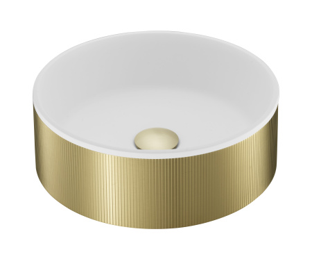 Раковина накладная 36см Benesque Lumiere 3001010104 латунь брашированная