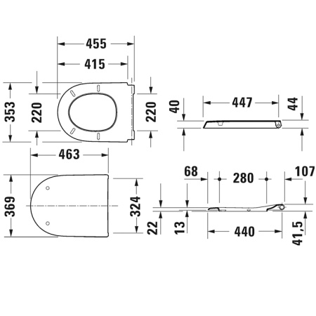 Сиденье с крышкой SoftClose для унитаза Duravit Qatego 0026890000 белый