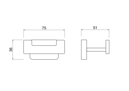Крючок двойной Aquatek Либра AQ4302MB черный матовый