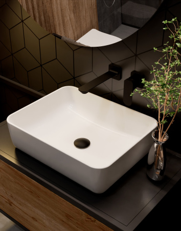 Смеситель для раковины AQUAme Monza AQM6315MB черный матовый