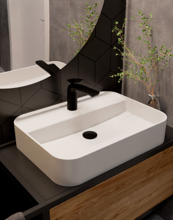 Смеситель для раковины AQUAme Como AQM6510MB черный матовый