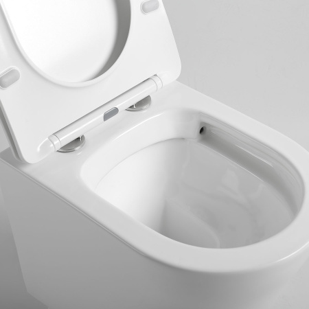 Унитаз подвесной безободковый Vincea Piatti VT1-11S белый, с сиденьем микролифт