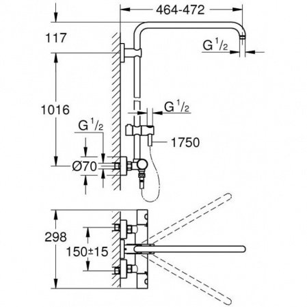 Душевая стойка Grohe Euphoria 26241000 хром